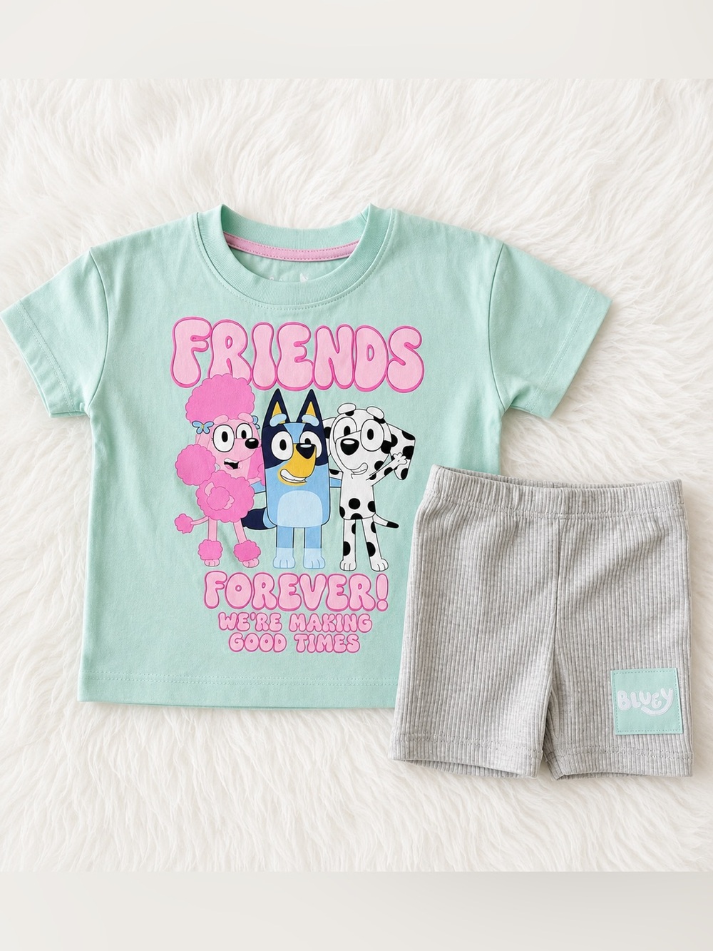 BLUEY Girls Toddler 2-Piece Short Set